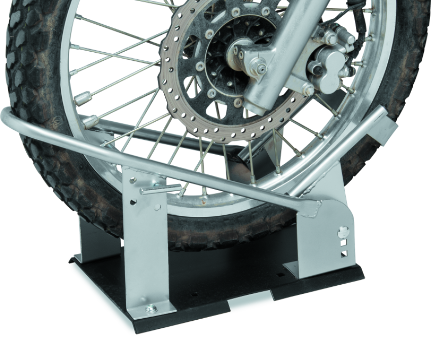 BikeMaster 152453 Heavy Duty Wheel Chock - Silver