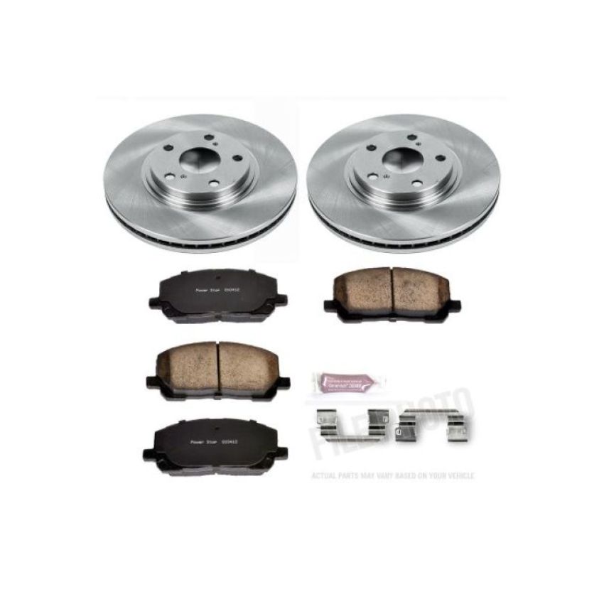PowerStop KOE1137 OE Stock Replacement Low-Dust Ceramic Brake Pad and Rotor Kit