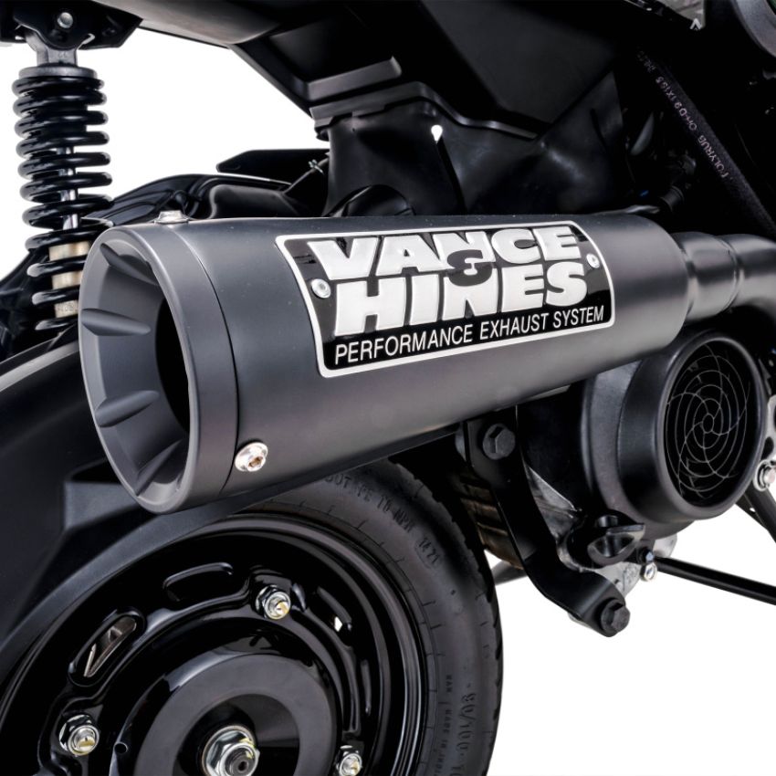 Vance and Hines Upsweep Matte Blk Hon Navi