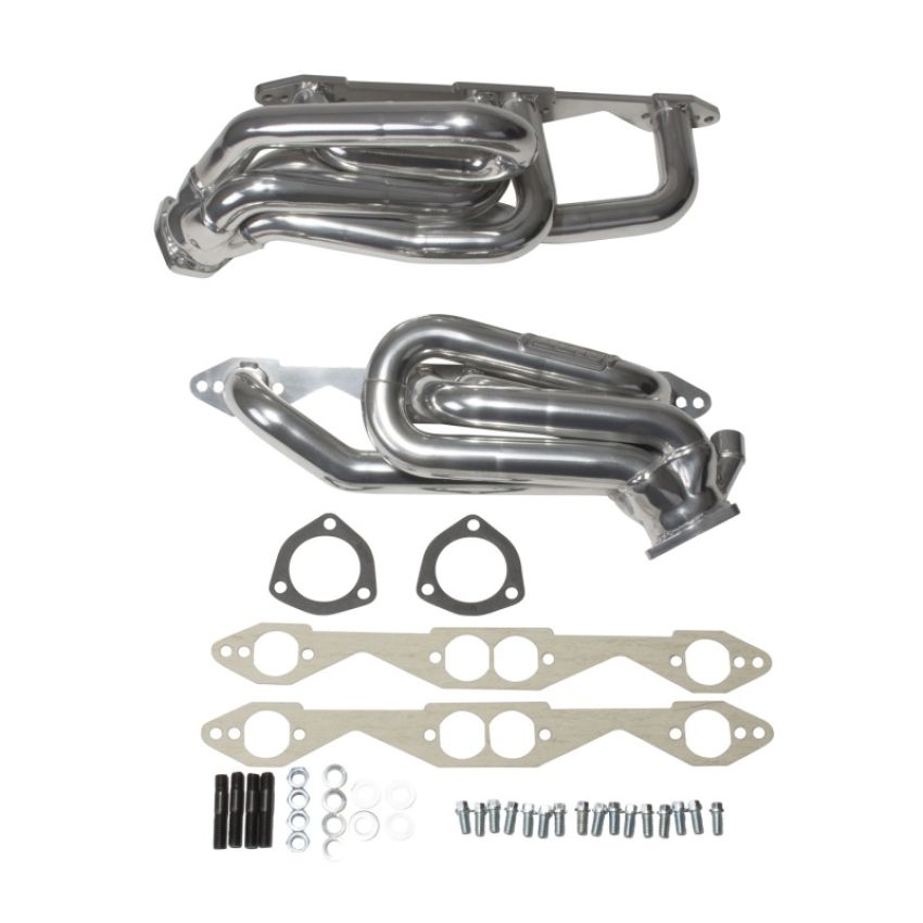 BBK Performance Parts 40070 1996-99 CHEVY TRUCK SUV 5.0L 5.7L 1-5/8 SHORTY HEADERS (POLISHED SILVER CERAMIC)