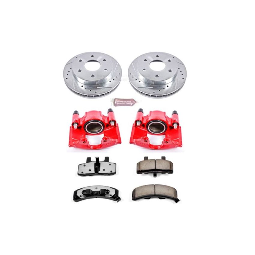 PowerStop KC1970-36 Z36 Truck and SUV Ceramic Brake Pad, Drilled & Slotted Rotor, and Caliper Kit