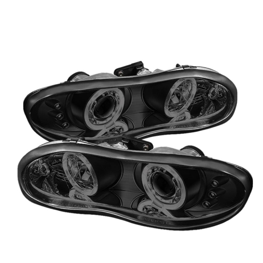 SPYDER 5078261 Projector Headlights - LED Halo - Black Smoke