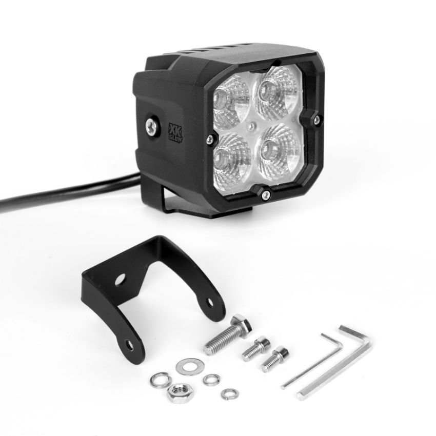 XKGLOW XK065001-FL XK Glow XKchrome 20w LED Cube Light w/ RGB Accent Light - Flood Beam