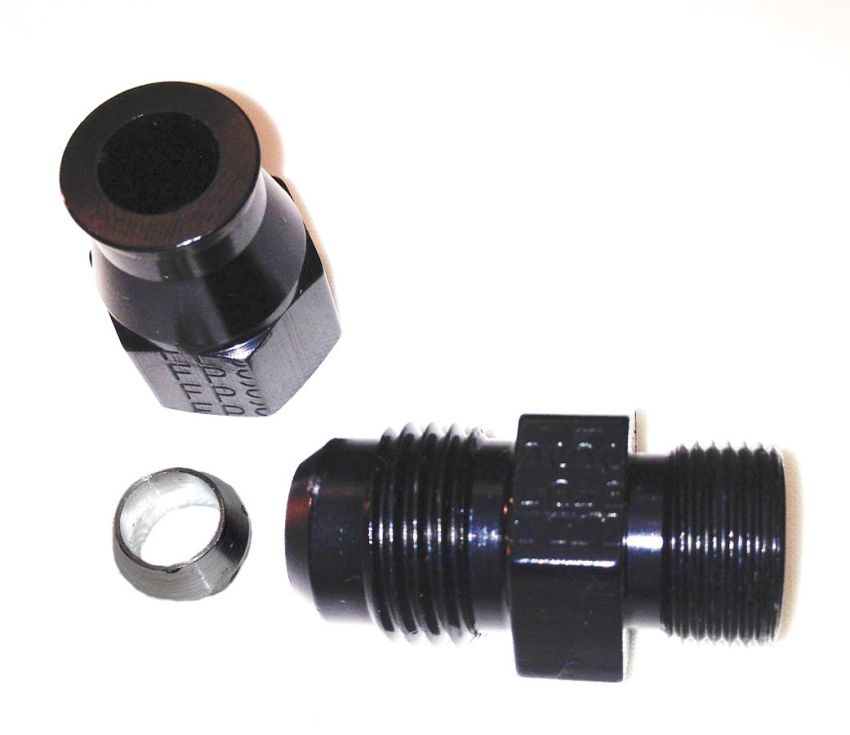 FRAGOLA FRG892010-BL 10AN Male to 5/8in Tube Adapter Fitting  Black
