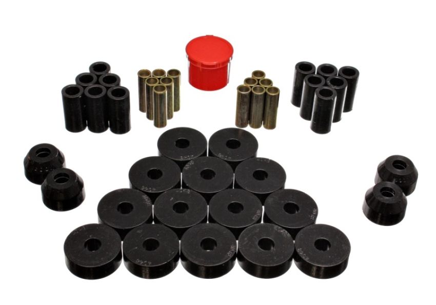 Energy Suspension 2.18104G 55-75 Jeep CJ5/CJ6 Black Hyper-Flex Master Bushing Set