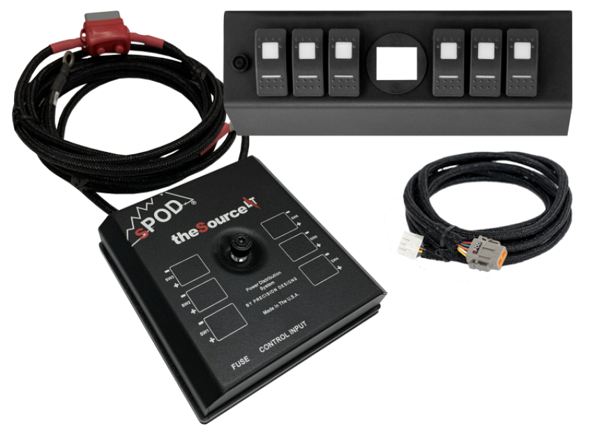 SPOD 873120 07-08 Jeep Wrangler JK SourceLT w/ Genesis Adapter and Amber LED Switch Panel