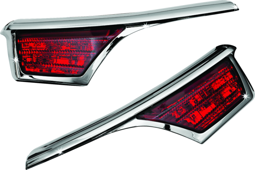 Kuryakyn 3240 L.E.D. Passenger Armrest Trim With Turn Signal 06-17 GL1800 Chrome