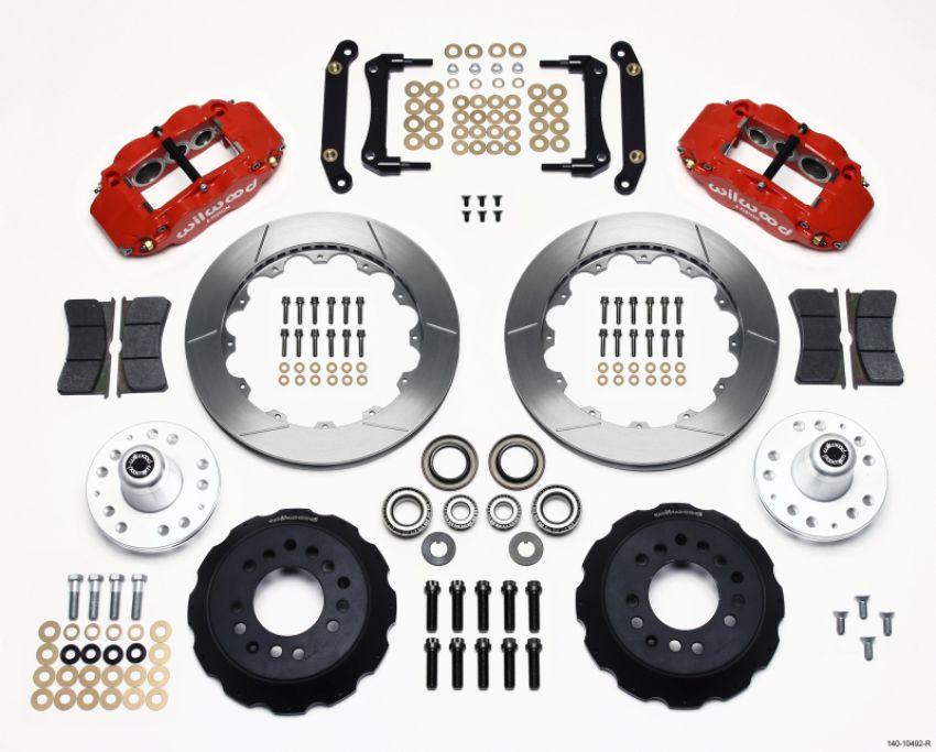 Wilwood 140-10492-R Narrow Superlite 6R Front Hub Kit 12.88in Red 79-81 Camaro