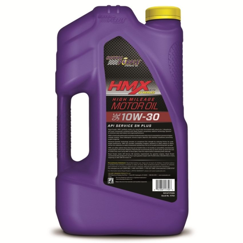 Royal Purple 11751 HMX Premium Synthetic High Mileage 10W-30 Motor Oil - 5 Quart