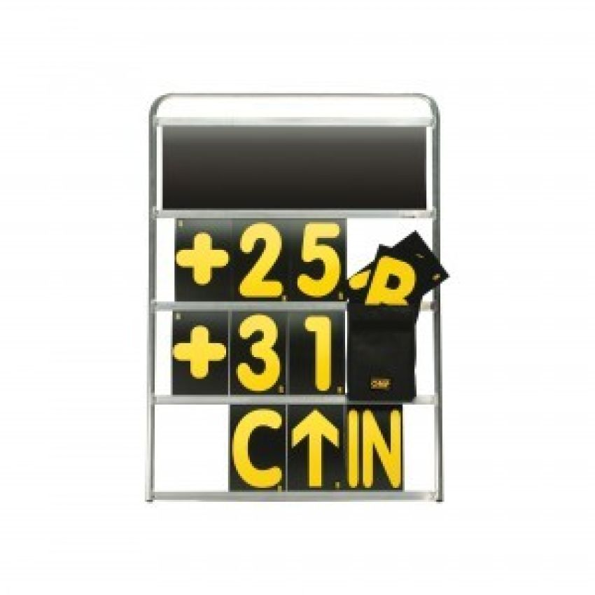 OMP RACING, INC. OMPNC0-1068 Pit Board 4 Row Alum Frame 100x72cm