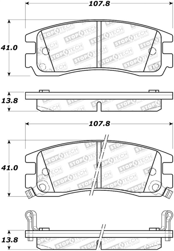 Stoptech 308.06980 Street Brake Pads