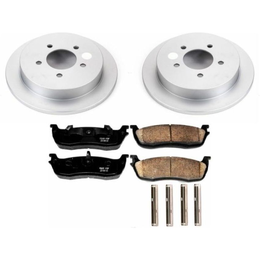 PowerStop CRK1913 Genuine Geomet Coated Rotor and Low-Dust Ceramic Brake Pad Kit