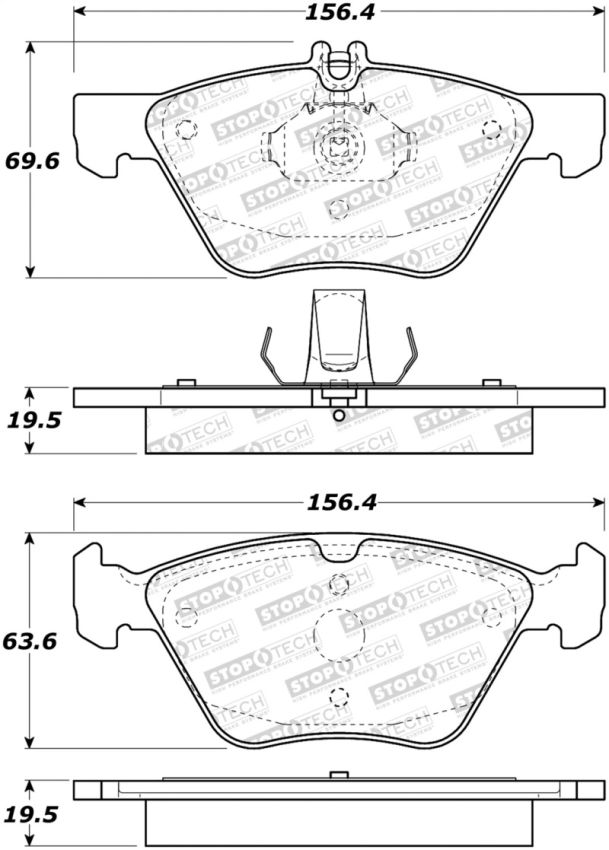 Stoptech 308.07400 Street Brake Pads