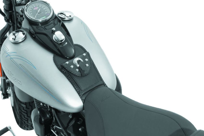 Mustang Motorcycle 93349 Mustang 08-13 Harley FLSTB Softail Tank Bib w/Studs - Black