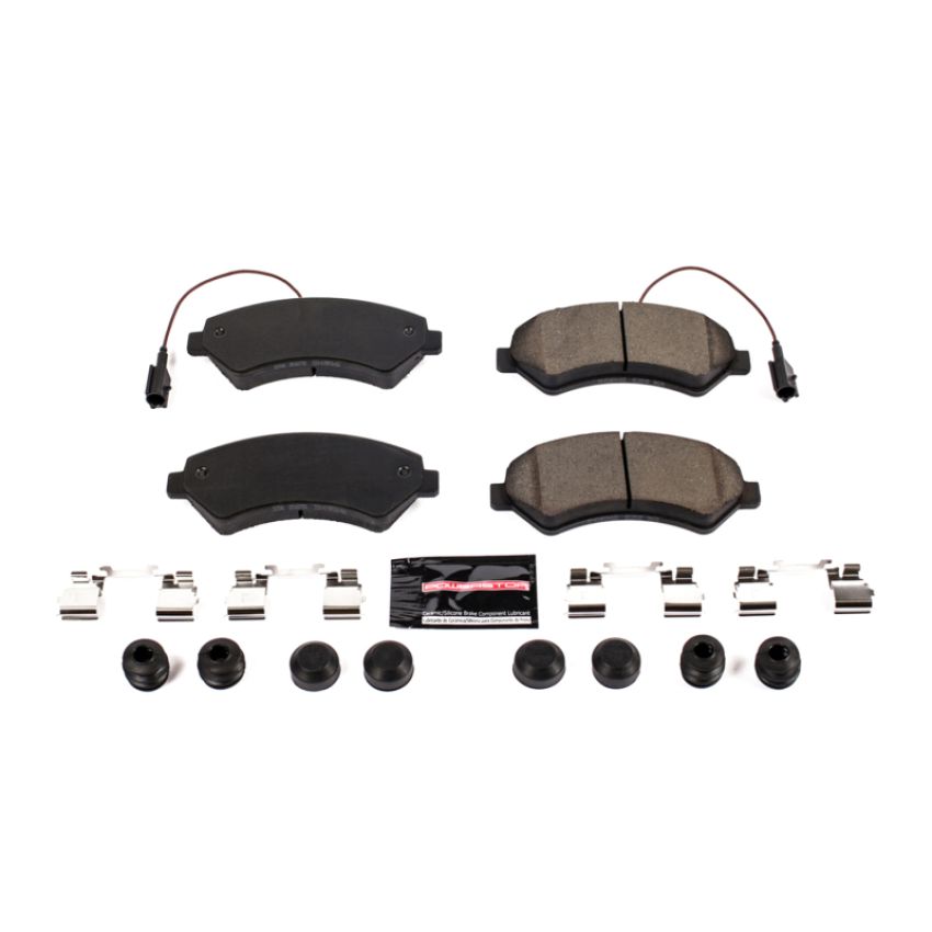 PowerStop Z23-1540 PowerStop - Z23 Daily Driver Carbon-Fiber Ceramic Brake Pads with Hardware Kit