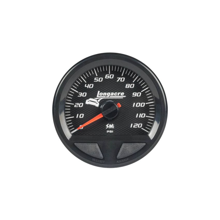 LONGACRE LON52-46743 Waterproof SMI Fuel Pressure Gauge 0-100psi