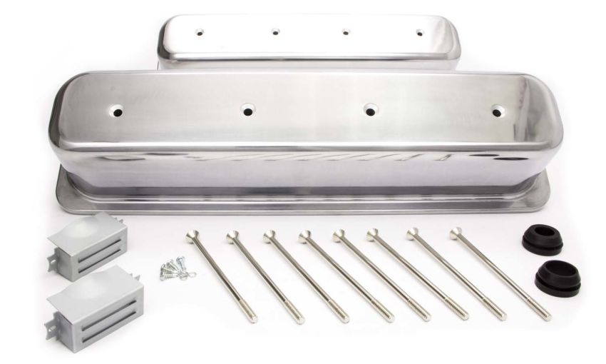 RACING POWER CO-PACKAGED RPCR6046 SBC Alum Tall Center Bolt V/C Plain Polished