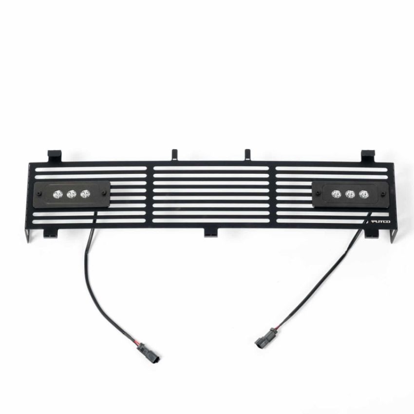 Putco 87165L-2 11-16 Ford SuperDuty - SS Black Bar Design w/ Qty 2 - 6in Light bars Bumper Grille Inserts
