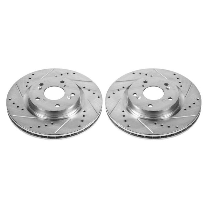 PowerStop JBR1555XPR PowerStop Evolution Performance Drilled, Slotted & Plated Brake Rotor Pair