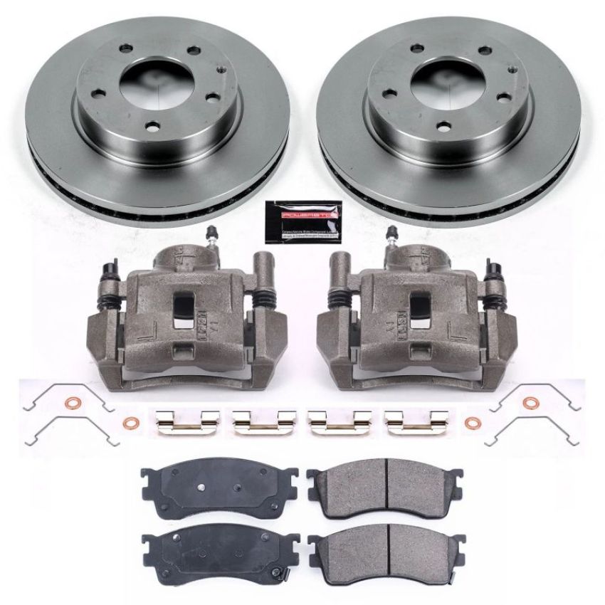 PowerStop KCOE788 OE Stock Replacement Low-Dust Ceramic Brake Pad, Rotor and Caliper Kit