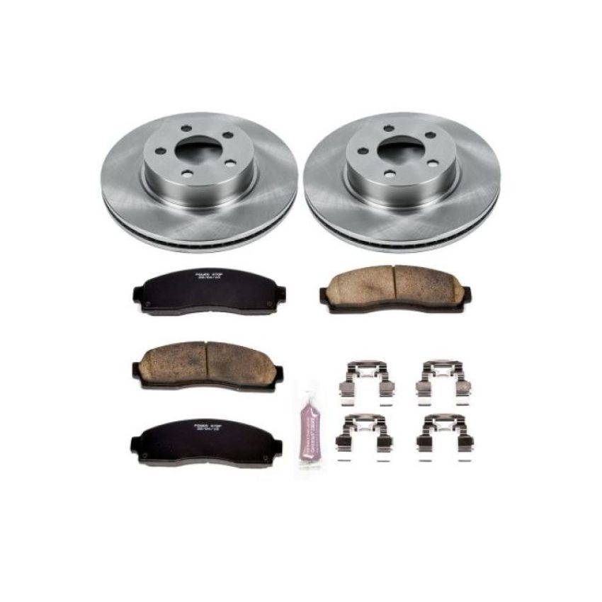 PowerStop KOE1923 OE Stock Replacement Low-Dust Ceramic Brake Pad and Rotor Kit