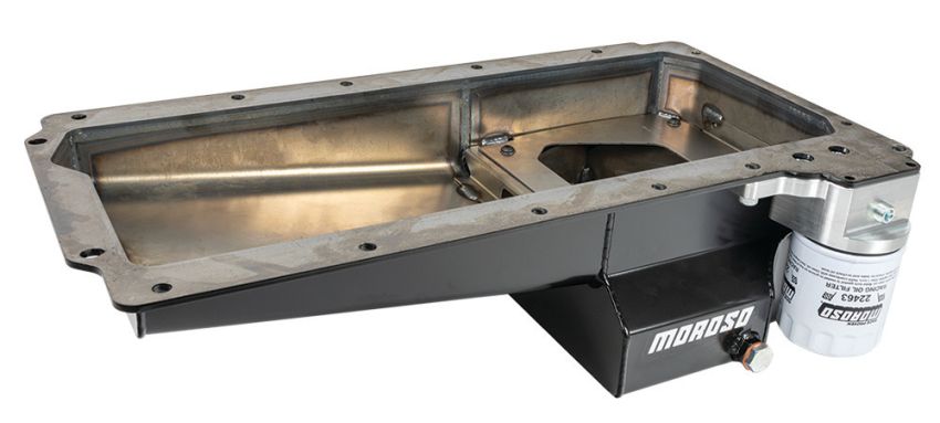 MOROSO MOR20143 GM LS Oil Pan w/Billet Oil Filter Adapter 7qts.