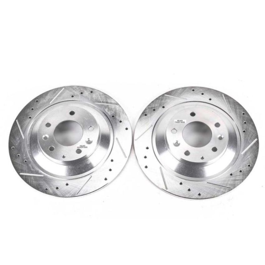 PowerStop JBR1156XPR PowerStop Evolution Performance Drilled, Slotted & Plated Brake Rotor Pair