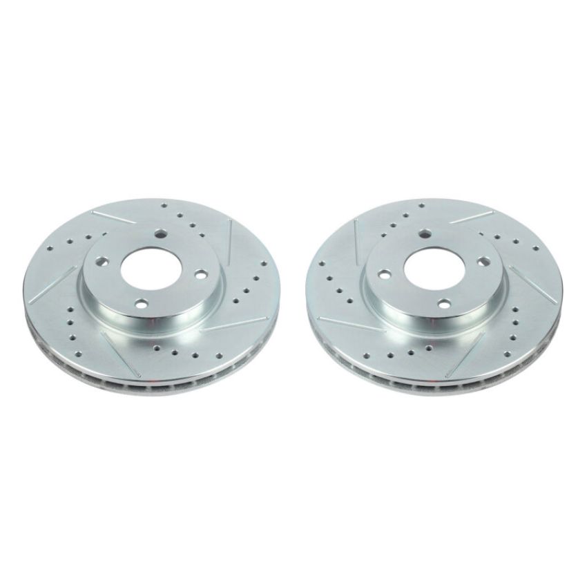 PowerStop JBR1765XPR PowerStop Evolution Performance Drilled, Slotted & Plated Brake Rotor Pair