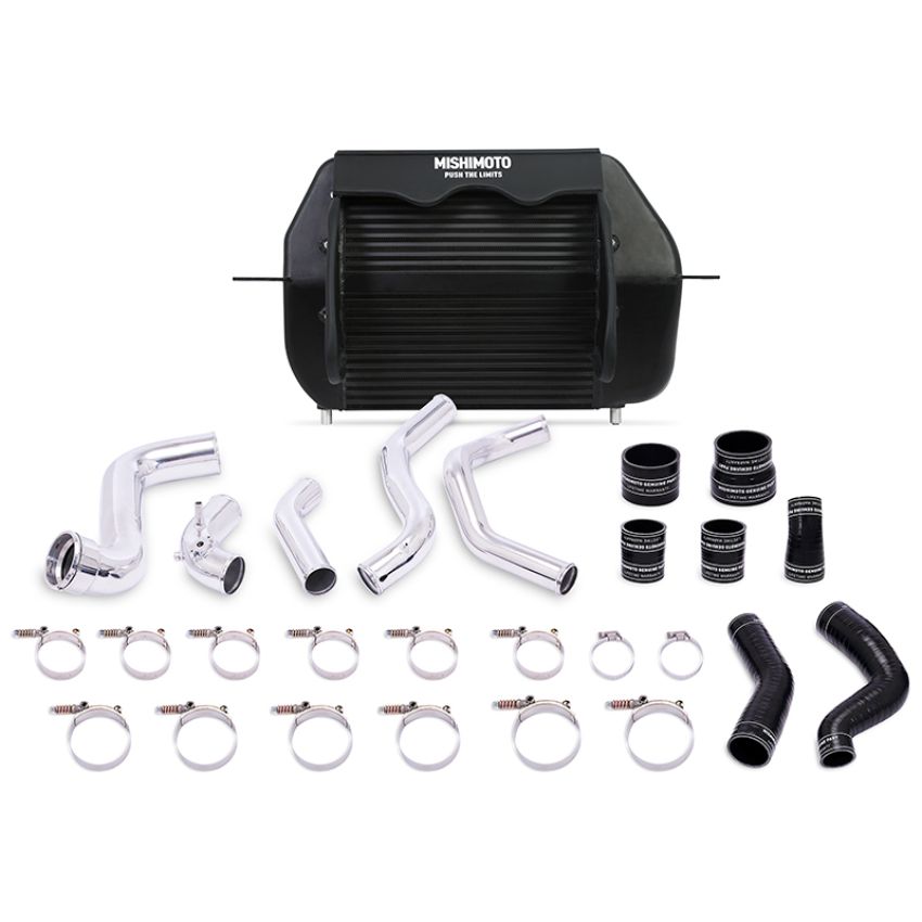 Mishimoto MMINT-F150-11KPBK 2011-2014 Ford F-150 EcoBoost Black Intercooler w/ Polished Pipes
