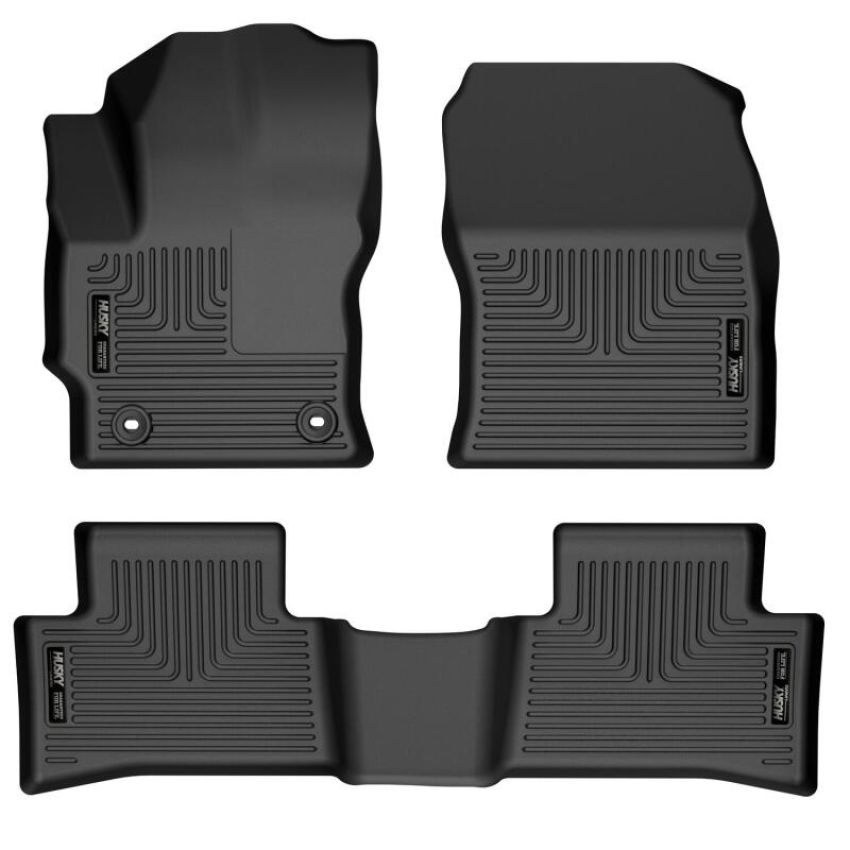 Husky Liners 95291 2022 Toyota Corolla Cross FWD Weatherbeater Black Front & 2nd Seat Floor Liners