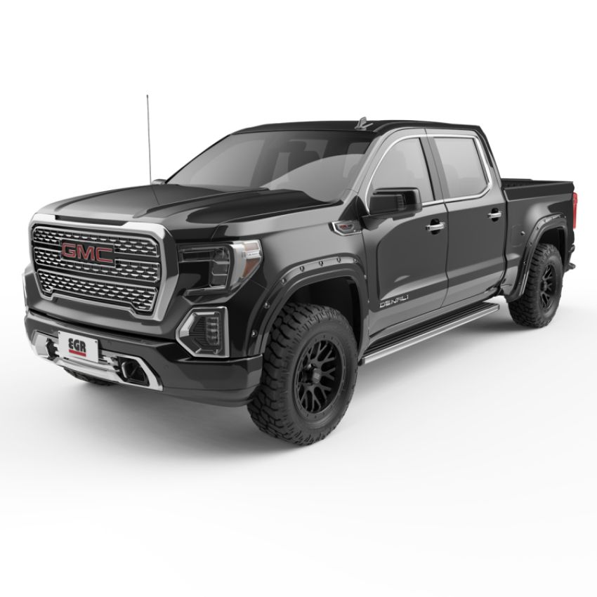 EGR 791794-GBA 19-23 Gmc Sierra 1500 Painted To Code Traditional Bolt-On Look Fender Flares Black Set Of 4