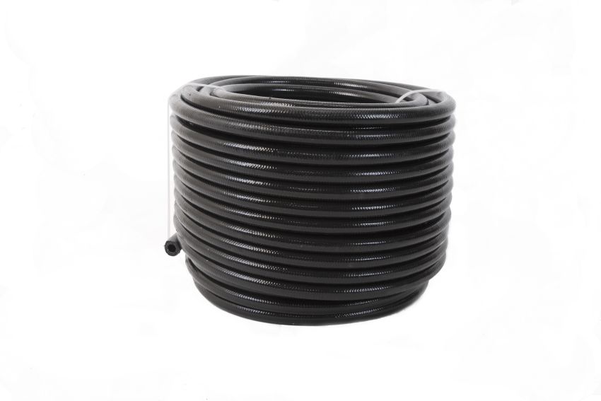 AEROMOTIVE AFS15338 10an PTFE S/S Braided Hose 16ft Black Jacketed