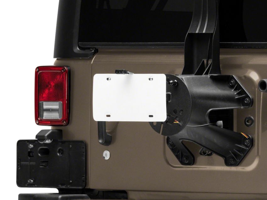 Raxiom J132759 07-18 Jeep Wrangler JK Axial Series License Plate Bracket w/ LED Brake Light