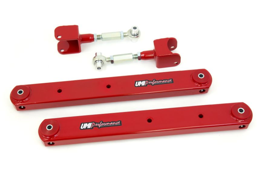 UMI Performance 402117-R 68-72 GM A-Body Rear Control Arm Kit Fully Boxed Lowers Adjustable Uppers