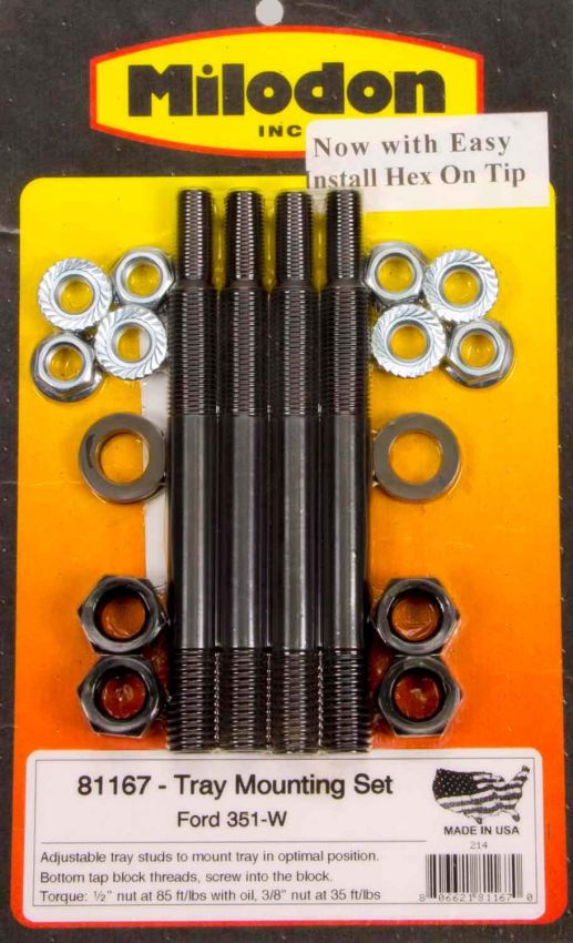 MILODON MIL81167 Ford 351W Windage Tray Installation Kit