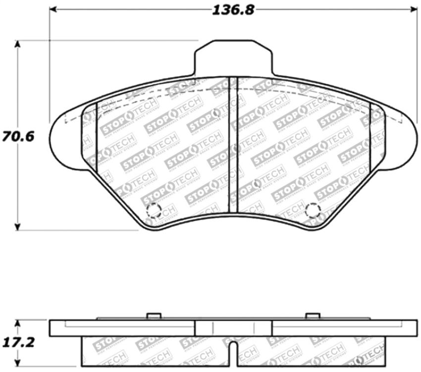 Stoptech 309.06000 Performance 94-98 Ford Mustang / 93-97 Thunderbird / 93-97 Mercury Cougar Front Brake Pads