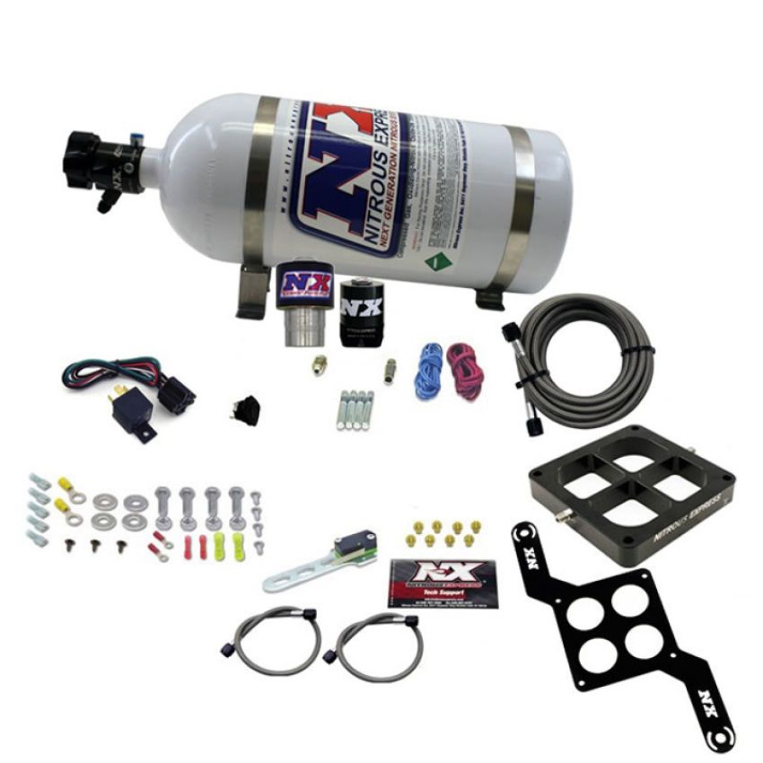 Nitrous Express 63970-10 SINGLE ENTRY CROSSBAR RNC .178 250-650HP (4500 FLANGE) W/10LB BOTTLE
