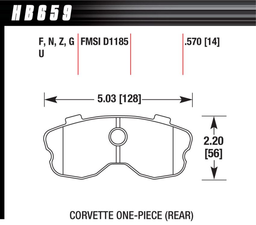 Hawk Performance HB659Z.570 Performance Ceramic Disc Brake Pad