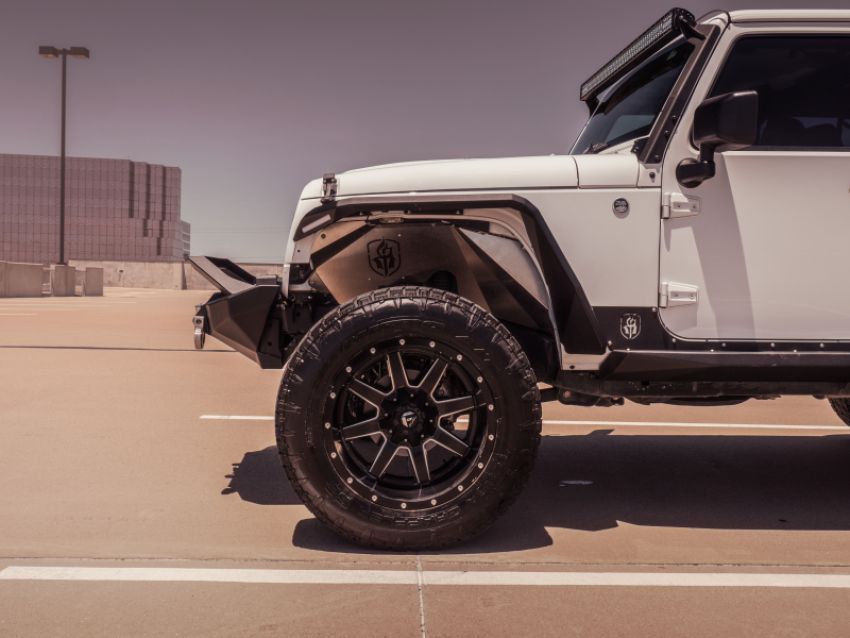 Road Armor 5072F3B 07-18 Jeep Wrangler JK Stealth Front Winch Bumper w/Bar Guard Mid Width - Tex Blk