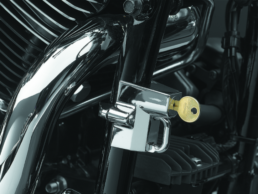 Kuryakyn 4232 Universal Helmet Lock 1-1/4in-1-1/2in Mount Chrome