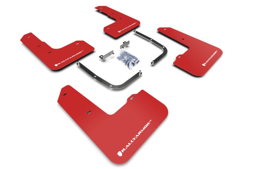 Rally Armor MF57-UR-RD/WH Red Mud Flap/White Logo