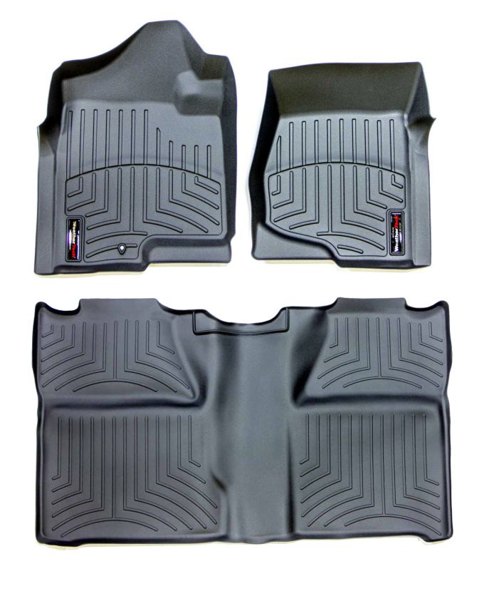 WEATHERTECH WEA44066-1-0 07-14 Silverado Front & Rear Floorliners Black