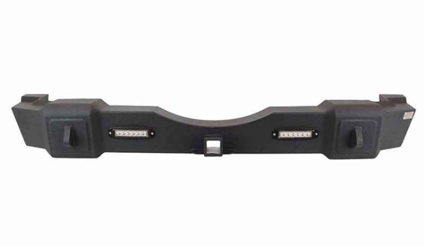 Fishbone Offroad FB22032 07-18 Jeep JK Wrangler Rubicon Steel Rear Bumper W/LEDs - Blk Textured Powdercoat