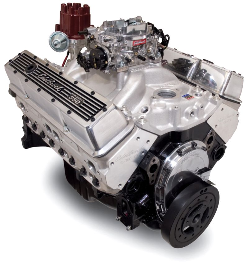 Edelbrock 46400 Crate Engine  9 0 1 Performer E-Tec No Water Pump As Cast