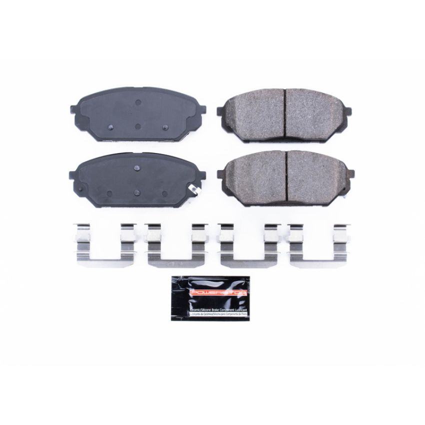 PowerStop Z23-1301 PowerStop - Z23 Daily Driver Carbon-Fiber Ceramic Brake Pads with Hardware Kit