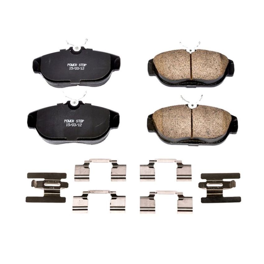 PowerStop 17-542 PowerStop - Z17 Low-Dust Ceramic Brake Pads with Hardware