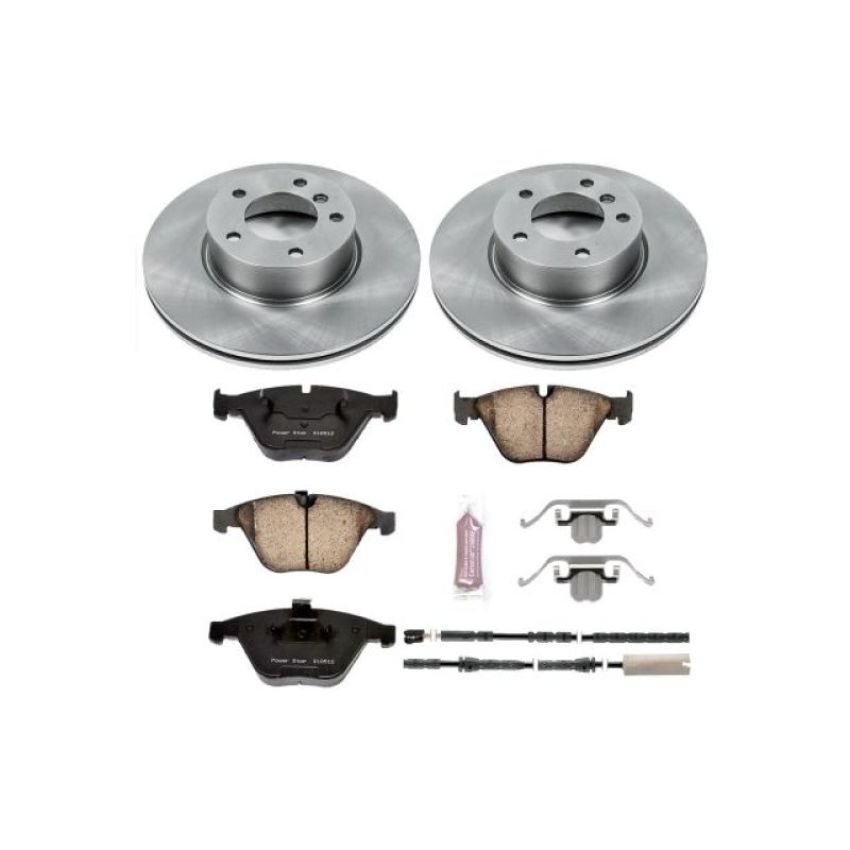 PowerStop KOE6073 OE Stock Replacement Low-Dust Ceramic Brake Pad and Rotor Kit