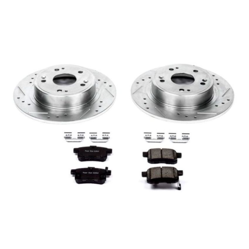 PowerStop K3127 Z23 Daily Driver Carbon-Fiber Ceramic Brake Pad and Drilled & Slotted Rotor Kit
