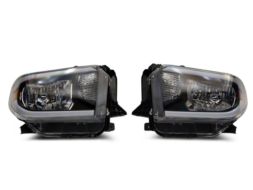 Raxiom TU16008 14-21 Toyota Tundra Axial Series Headlights w/ LED Bar- Blk Housing (Clear Lens)