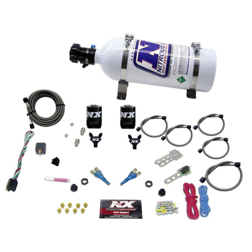 Nitrous Express 20315-05 DODGE EFI FULL RACE (100-150-200-300HP) DUAL NOZZLE WITH 5LB BOTTLE